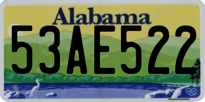 AL license plate 53AE522