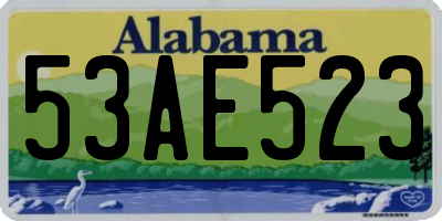 AL license plate 53AE523