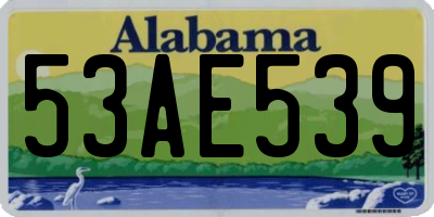 AL license plate 53AE539