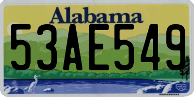 AL license plate 53AE549
