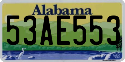 AL license plate 53AE553