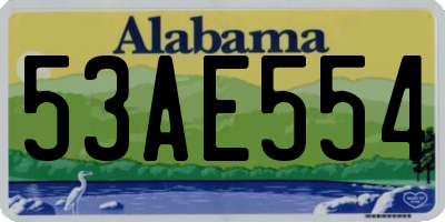 AL license plate 53AE554
