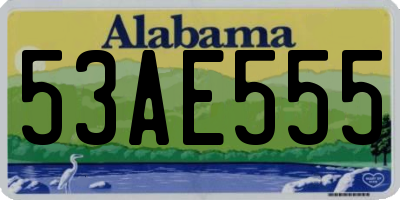 AL license plate 53AE555