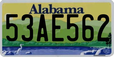 AL license plate 53AE562