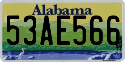 AL license plate 53AE566