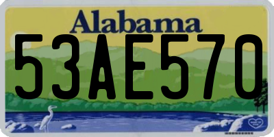 AL license plate 53AE570