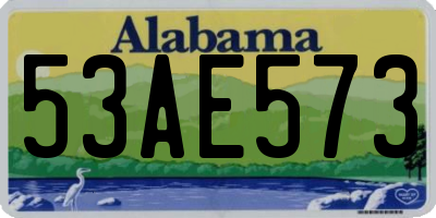 AL license plate 53AE573