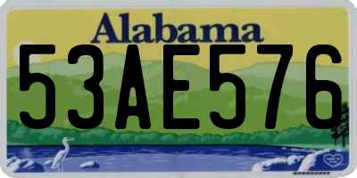 AL license plate 53AE576