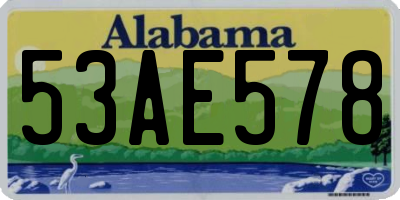 AL license plate 53AE578