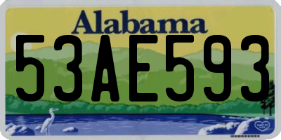 AL license plate 53AE593