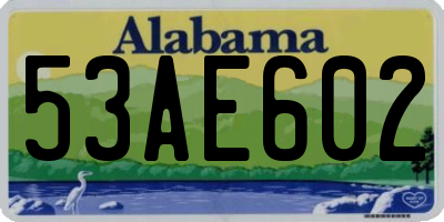 AL license plate 53AE602
