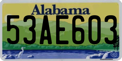AL license plate 53AE603