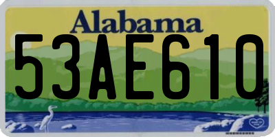 AL license plate 53AE610