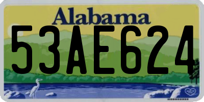 AL license plate 53AE624