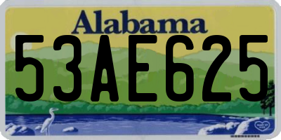AL license plate 53AE625