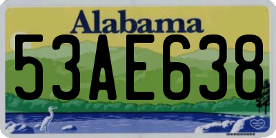AL license plate 53AE638