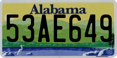 AL license plate 53AE649