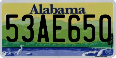 AL license plate 53AE650
