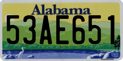 AL license plate 53AE651