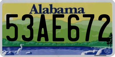 AL license plate 53AE672