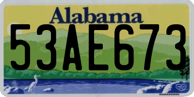 AL license plate 53AE673