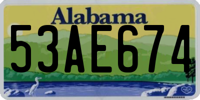 AL license plate 53AE674