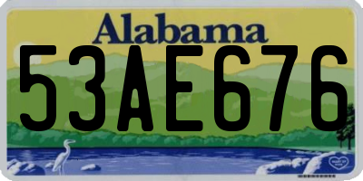AL license plate 53AE676