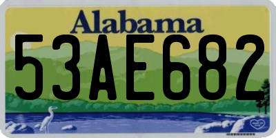 AL license plate 53AE682