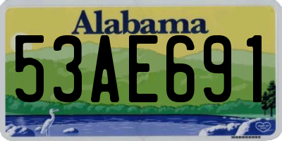 AL license plate 53AE691