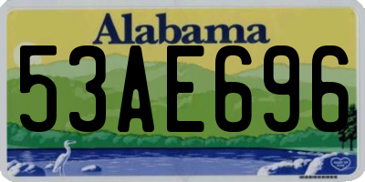 AL license plate 53AE696