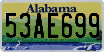 AL license plate 53AE699