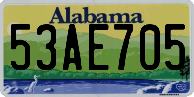 AL license plate 53AE705