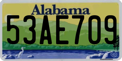 AL license plate 53AE709