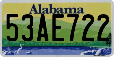 AL license plate 53AE722