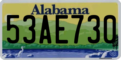 AL license plate 53AE730