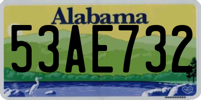 AL license plate 53AE732