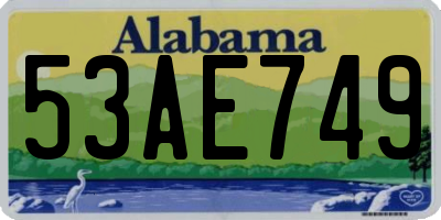 AL license plate 53AE749