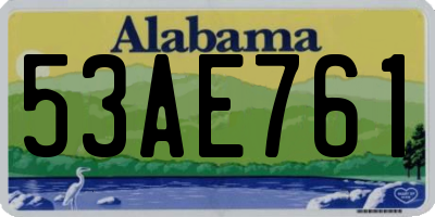 AL license plate 53AE761
