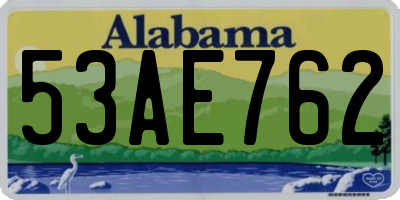 AL license plate 53AE762