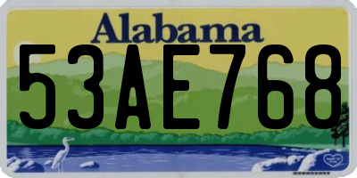 AL license plate 53AE768