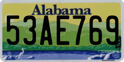 AL license plate 53AE769