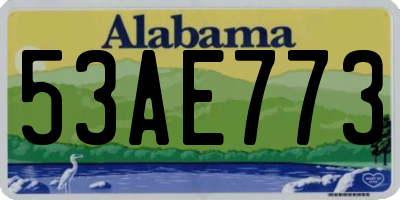 AL license plate 53AE773