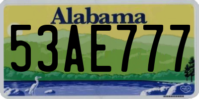 AL license plate 53AE777