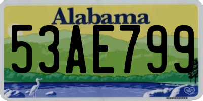 AL license plate 53AE799
