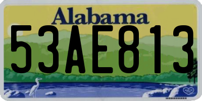 AL license plate 53AE813