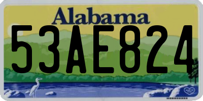 AL license plate 53AE824