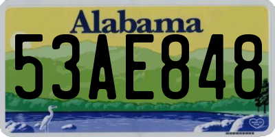 AL license plate 53AE848