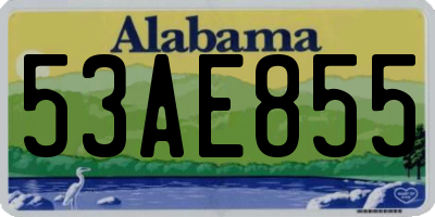 AL license plate 53AE855