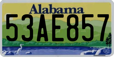 AL license plate 53AE857