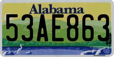 AL license plate 53AE863
